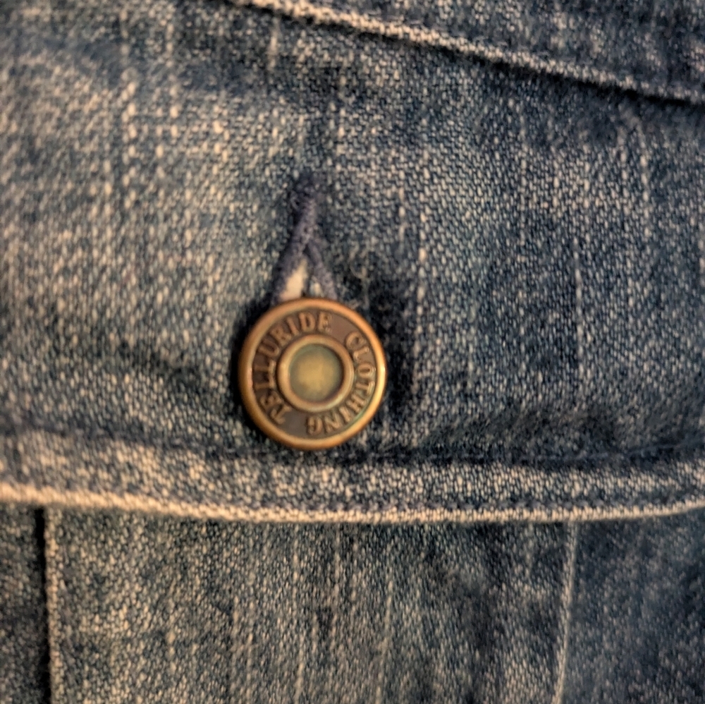 Telluride Clothing Company Vintage Denim Jacket With Wool Sleeves Size 10 - Picture 3 of 7